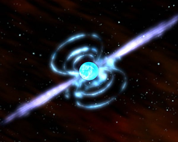 Una estrella de neutrones o púlsar