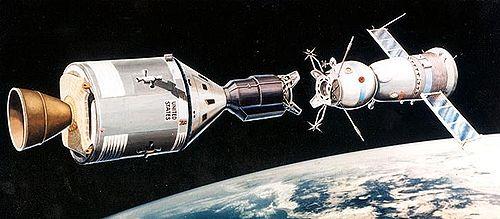 Representación del acoplamiento Apolo-Soyuz