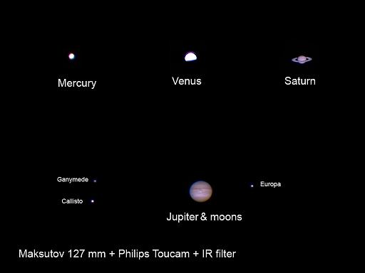 Fotos de planetas desde un telescopio de aficionado