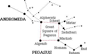 Constelación de Andrómeda y Pegaso