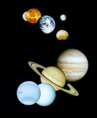 La corte de los planetas del sistema solar