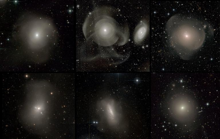 Varias galaxias elípticas
