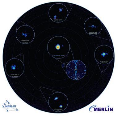 Imágenes de E-MERLIN de núcleos activos galácticos