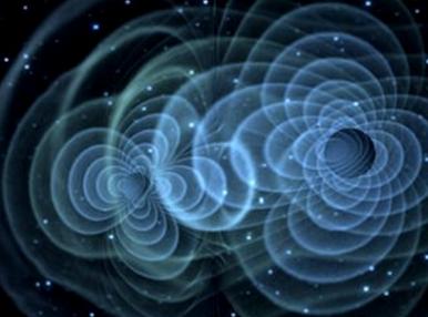 Concepto artístico de las ondas gravitacionales