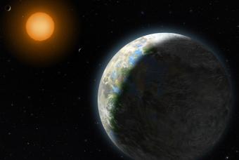 El hipotético Gliese 581 g y su sol