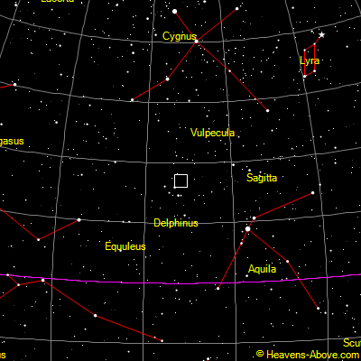 Mapa celeste para ver el cometa Garradd