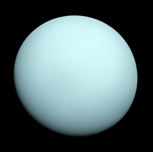 Foto de Urano desde el Voyager 2