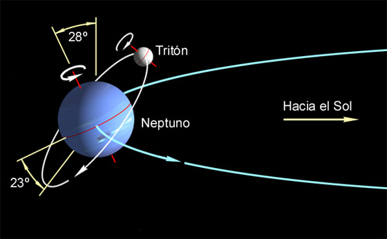 rbita de Tritn por Neptuno