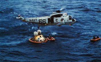 Recuperacin de la tripulacin del Apolo 11