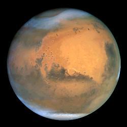 Foto de Marte y sus polos