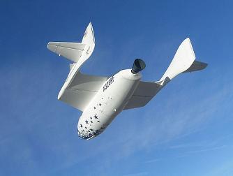 La SpaceShip One en el aire