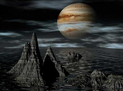 Posible superficie de la luna Europa