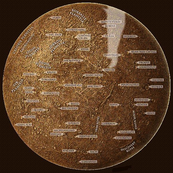 Mapa de Mercurio
