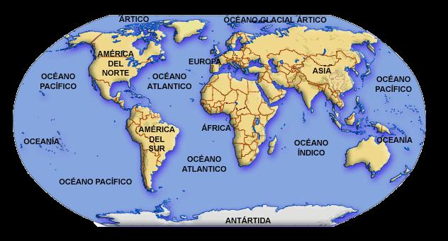 Mapa mundial de la Tierra